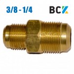 Штуцер соединитель редукционный 3/8" - 1/4" латуний дюймовий
